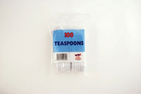 White Plastic Cutlery Teaspoons