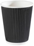 12ox Black Cardboard Ripple Hot Cup