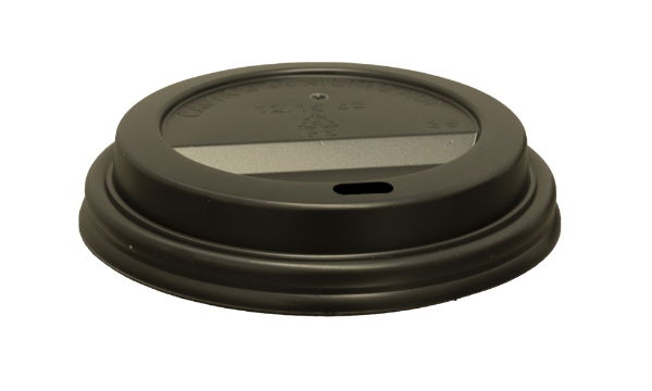 Go-Pak 12/16oz Black Domed Sip Thru Lid [1000]