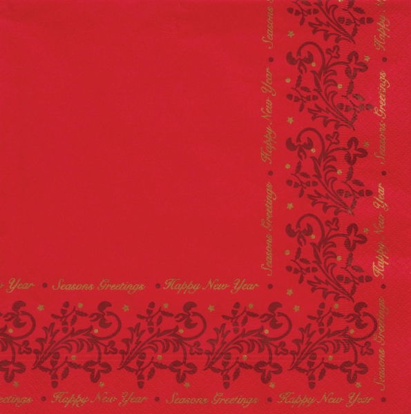 Swansoft Red Festive Tree Napkins