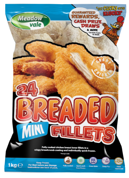 Meadow Vale 40g Breaded Chicken Mini Fillets [5x2kg]